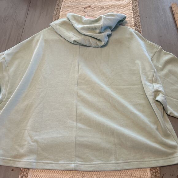 NWT Fabletics Green EcoConscious Oversized Pullover Hoodie French Terry Sz 1X - Picture 7 of 7